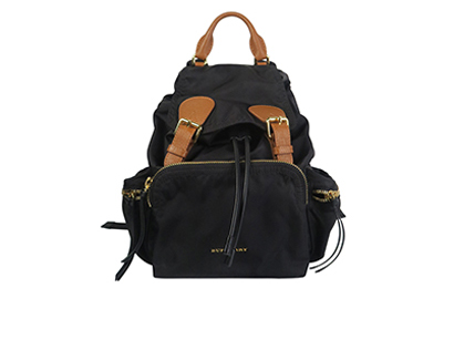 Runway Backpack, £495, Handbags, Black/Brown, Chiffon (Nylon), Front view